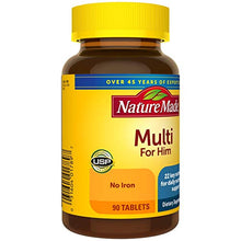 Load image into Gallery viewer, Nature Made Multivitamin For Him, Men&#39;s Multivitamin for Daily Nutritional Support, 90 Tablets, 90 Day Supply
