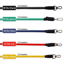 Load image into Gallery viewer, Resistance Bands Set - Expander Yoga Exercise Fitness Rubber Tube Bands for Home Gyms - Workout Elastic Pull Rope - Body Stretch Training Pedal Excerciser
