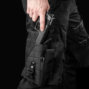 BARSKA mens Black Loaded Gear BI12016 VX 100 Tactical Vest and Leg Platform, Black, Large US
