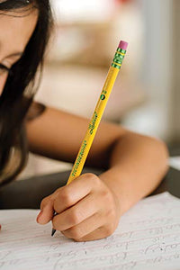 Ticonderoga Laddie Tri-Write Pencils, Wood-Cased #2 HB Soft, Intermediate Size Triangular with Eraser, Yellow, 36-Pack (13042)