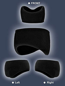 6 Pieces Ear Warmer Headbands Winter Ear Muffs Headband Sports Full Cover Headbands for Outdoor Activities Sports Fitness (Black)