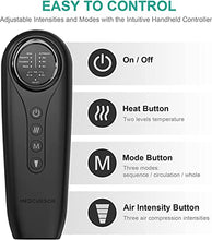 Load image into Gallery viewer, Medcursor Air Compression Leg Massager with Heat, Calf and Foot Massager for Circulation and Fatigue Relief, Home Office Use - 3 Modes, 3 Intensities 2 Heat, Grey
