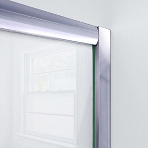 DreamLine Visions 56-60 in. W x 72 in. H Semi-Frameless Sliding Shower Door in Brushed Nickel, SHDR-1160726-04