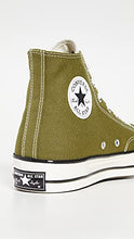 Load image into Gallery viewer, Converse Men's Hi Chuck 70 Sneakers, Dark Moss/Egret/Black, 12 Medium US
