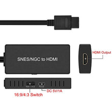 Load image into Gallery viewer, HDMI Converter for SNES &amp; SFC/NGC Console,SNES to HDMI Converter,Support HDMI 4:3/16:9 Switch can be Adjusted Support N64 /NGC/SNES
