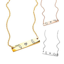 Load image into Gallery viewer, Personalized Necklace Best Friend Gifts Long Distance Relationship Valentines Gift State Necklace Monogram Name Necklaces Friendship Gifts - 4N-LDS
