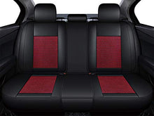 Load image into Gallery viewer, OASIS AUTO OS-006 Leather Car Seat Covers, Faux Leatherette Automotive Vehicle Cushion Cover for 5 Passenger Cars &amp; SUV Universal Fit Set for Auto Interior Accessories Full Set (Burgundy)
