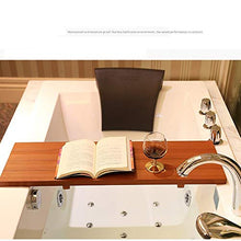 Load image into Gallery viewer, Y-s-h Wooden Bathtub Tray, Waterproof Non-Slip Bathtub Tablet Holder, Environmental Protection and Anti-Aging Luxury Bathtub Caddy Tray/Suitable for Any Size Bathtub (Color: Wood Color)
