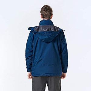 3 in 1 Outdoor Jackets Softshell Windbreaker Waterproof Hooded Rain Coat Warm Fleece Jackets for Men Women Skiing Climbing Traveling