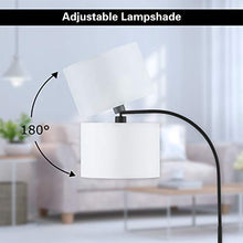 Load image into Gallery viewer, Arc Floor Lamp, LED Floor Lamp with Shade, Ambimall Adjustable Standing Lamp Modern Design, Mid Century Modern Floor Lamp for Living Room, Bedroom, Dining Room, Study Room and Office(Without Bulb)
