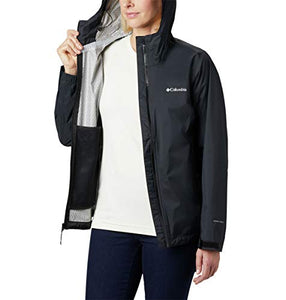 Columbia Women's EvaPOURation Jacket, Waterproof & Breathable,Black,Medium