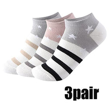 Load image into Gallery viewer, JKLO 3 Pairs Women Bandage Yoga Socks Quick-Dry Damping Pilates Ballet Socks Good Grip for Women Cotton Socks 908 (Color : Style 3 Gray, Size : 5 Pairs One Size)
