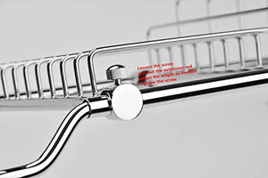 Magionline Brass Over Bathtub Racks Expandable Bath Caddy for The Elegant Tub Chrome Polished