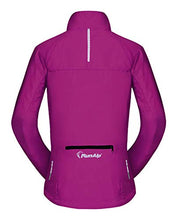 Load image into Gallery viewer, J.CARP Women&#39;s Packable Windbreaker Jacket, Super Lightweight and Visible, Outdoor Active Cycling Running Skin Coat, Purple L
