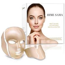 Load image into Gallery viewer, HIME SAMA Led Face Mask, Pro 7 Color Led Face Mask Skincare for Face and Neck, Facial Care Mask &amp; Optical Cosmetic Mask Portable for Home and Travel Use
