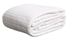 Load image into Gallery viewer, Bella kline - Premium 100% Soft Cotton Thermal Blanket - Snuggle in These Super Soft Cozy Cotton Blankets - Waffle Design - King White
