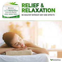Load image into Gallery viewer, Ramina Natural Hemp Extract Pain Relief Cream - Made in USA - Potent Turmeric, MSM &amp; Arnica - Relieves Inflammation, Muscle, Joint, Back, Knee, Nerves &amp; Arthritis Pain - Non-GMO - 2 fl. oz
