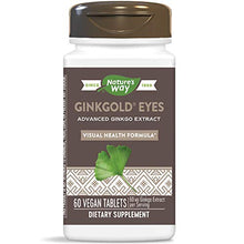 Load image into Gallery viewer, Nature's Way Ginkgold Eyes, Visual Health Formula*, Gluten Free, 60 mg per serving, 60 Vegan Tablets
