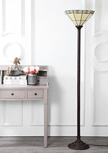 Load image into Gallery viewer, JONATHAN Y JYL8005A Moore Style 68.57&quot; Torchiere LED Floor Lamp, Tiffany, Traditional for Bedroom, Living Room, Bronze
