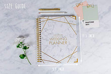 Load image into Gallery viewer, Wedding Planner Marble Gold - Undated Bridal Planning Diary Organizer - Hard Cover, Pockets &amp; Online Support
