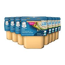 Load image into Gallery viewer, Gerber Baby Food 2nd Foods, Mixed Cereal, Pears &amp; Cinnamon with Oatmeal Puree, 4 Ounce Tubs, 2-Pack (Pack of 8)
