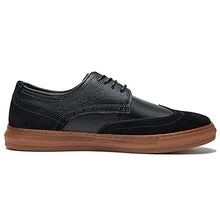 Load image into Gallery viewer, Men's Wingtip Brogue Oxfords Sneakers Genuine Leather Casual Dress Shoes Black Mens Footwear Size 10
