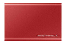 Load image into Gallery viewer, SAMSUNG T7 Portable SSD 1TB - Up to 1050MB/s - USB 3.2 External Solid State Drive, Red (MU-PC1T0R/AM)
