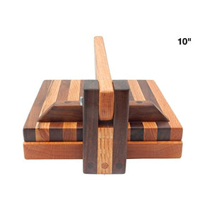Hardwood Tortilla Press - Oak & Walnut- 10 inch