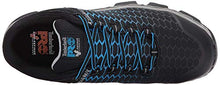 Load image into Gallery viewer, Timberland PRO Men's Powertrain Sport Alloy Safety Toe Electrical Hazard Athletic Work Shoe, Black Ripstop Nylon with Blue, 11.5 Wide
