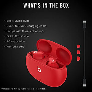 Beats Studio Buds - True Wireless Noise Cancelling Earbuds - Compatible with Apple & Android, Built-in Microphone, IPX4 Rating, Sweat Resistant Earphones, Class 1 Bluetooth Headphones - Beats Red
