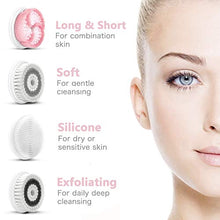 Load image into Gallery viewer, Waterproof Facial Cleansing Spin Brush Set with 4 Exfoliation Brush Heads - Complete Face Spa System by CLSEVXY - Advanced Microdermabrasion for Deep Scrubbing and Gentle Exfoliating
