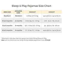 Load image into Gallery viewer, Burt's Bees Baby baby girls Play Pjs, 100% Organic Cotton One-piece Romper Jumpsuit Zip Front Pajamas and Toddler Sleepers, Moonlight Clouds, Newborn US
