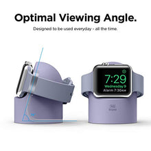 Load image into Gallery viewer, elago W2 Apple Watch Charger Stand Compatible with Apple Watch Series 6/SE/5/4/3/2/1 (44mm, 42mm, 40mm, 38mm) (Lavender Grey)
