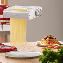 Load image into Gallery viewer, Antree Pasta Maker Attachment 3 in 1 Set for KitchenAid Stand Mixers Included Pasta Sheet Roller, Spaghetti Cutter, Fettuccine Cutter Maker Accessories and Cleaning Brush

