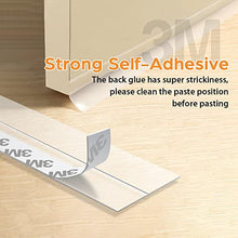 Load image into Gallery viewer, 26.3 Feet Door Weather Stripping, Silicone Seal Strip Window Seal Silicone Sealing Tape for Door Draft Stopper Adhesive Tape for Doors Windows and Shower Glass Gaps - Transparent, Width 1.4''
