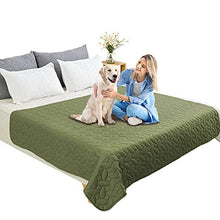 Load image into Gallery viewer, Ameritex Pet Bed Cover Dog Bed Blanket for Sofa and Furniture Waterproof New Pattern Design (52x82 Inch, Green)
