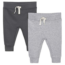 Load image into Gallery viewer, Grow by Gerber Baby Boys Organic 2-Pack Pants, Grey, 12 Months
