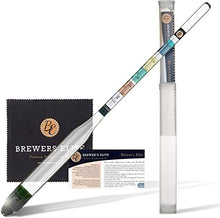 Load image into Gallery viewer, Brewer&#39;s Elite Hydrometer - for Home Brew Beer, Wine, Mead and Kombucha - Deluxe Triple Scale Set, Hardcase and Cloth - Specific Gravity ABV Tester
