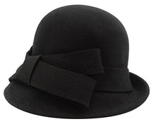 Load image into Gallery viewer, Bellady Women's Elegant Flower Wool Cloche Bucket Bowler Hat,Style2_gray,One Size
