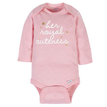 Load image into Gallery viewer, Gerber Baby Girls' 6-Pack Long-Sleeve Onesies Bodysuits, Castle, Newborn
