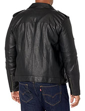 Load image into Gallery viewer, Levi's Men Faux Leather Motorcycle Jacket, Black, X-Large

