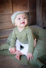 Load image into Gallery viewer, L'ovedbaby Unisex Baby 100% Organic Kimono Bodysuit (Sage, 3-6m)
