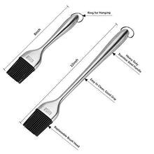 Load image into Gallery viewer, Rwm Basting Brush - Grilling BBQ Baking, Pastry and Oil Stainless Steel Brushes with Back up Silicone Brush Heads(Orange) for Kitchen Cooking &amp; Marinating, Dishwasher
