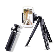 Load image into Gallery viewer, Gilroy Telescopic Universal Phone Tripod, Cell Phone Tripod Stand Holder with 360° Rotating Tripod Compatible with Most Smartphone
