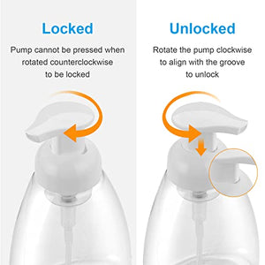 Titanker Soap Dispensers, 4 Pack Foaming Soap Dispenser, Foam Hand Soap Dispenser Plastic with Pump for Bathroom and Kitchen, 10 oz