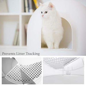 pidan Studio Snow House Igloo Cat Litter Box, Red Dot Design Award Winner, White