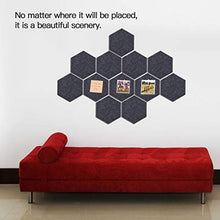 Load image into Gallery viewer, 12 Pcs Thickened Felt Hexagon Tile Board,Cork Board, Memo Board,Adhesive Wall Bulletin Board, Message Board,for School,Office,Home,Kitchen,Bedroom and Shop,12 Pcs+Notepad+50 pcs Pin+Manicure Set
