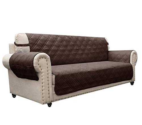 Ameritex Sofa Cover with Anti-Skip Dog Paw Print 100% Water-Resistant Quilted Furniture Protector Slipcover for Dogs, Children, Pets Sofa Slipcover for Leather Couch