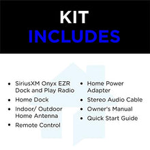 Load image into Gallery viewer, SiriusXM Onyx EZR Satellite Radio with Home Kit, Get 12 Months for $99 or Your First 3 Months Service Free w/ Subscription – Enjoy SiriusXM on your Home Stereo or Powered Speakers
