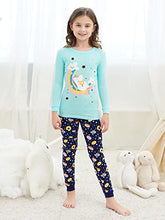 Load image into Gallery viewer, Girls' 6-Piece Snug-Fit Cotton Pajama Set Sleepwear (Unicorn/Sleep in, 8)
